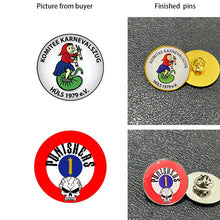 Load image into Gallery viewer, Shirley Custom 50pcs/lot epoxy pins custom company logo /photo/name personalized metal badges lapel pins pines metálicos
